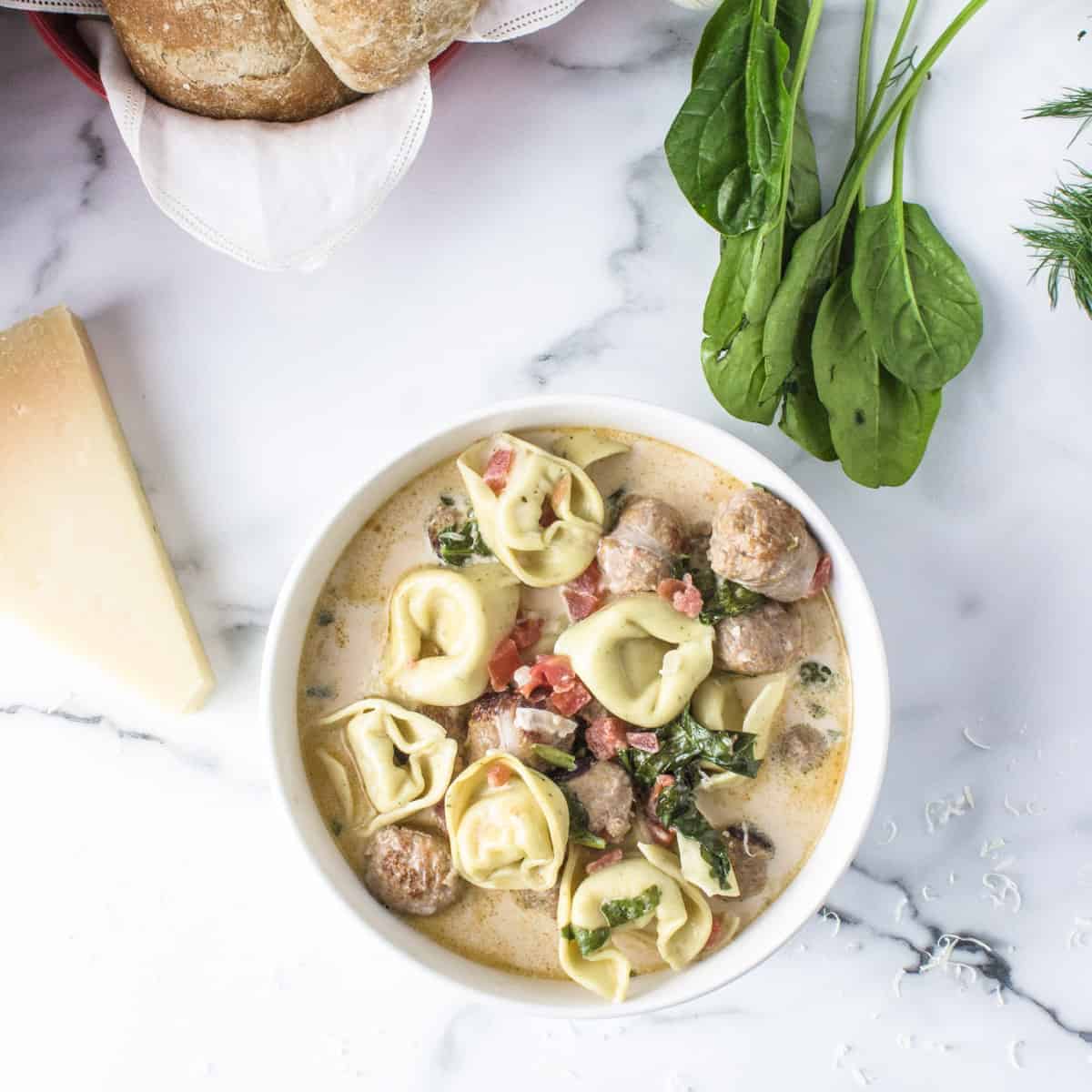 Slow Cooker Tuscan Tortellini Stew Recipe